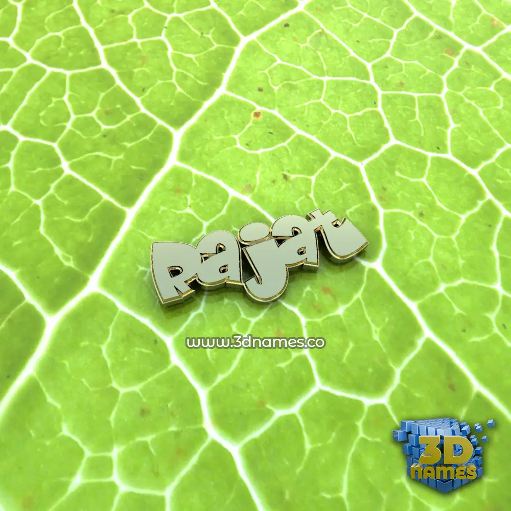 rajat in Gold Leaf style - 3D name wallpaper