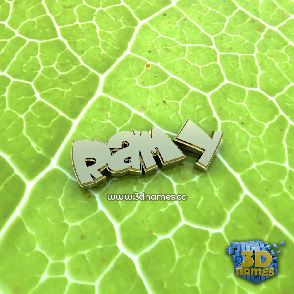 ramy in Gold Leaf style - 3D name wallpaper