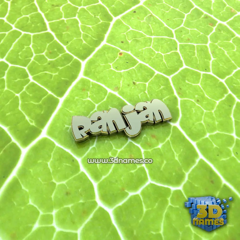 ranjan in Gold Leaf style - 3D name wallpaper