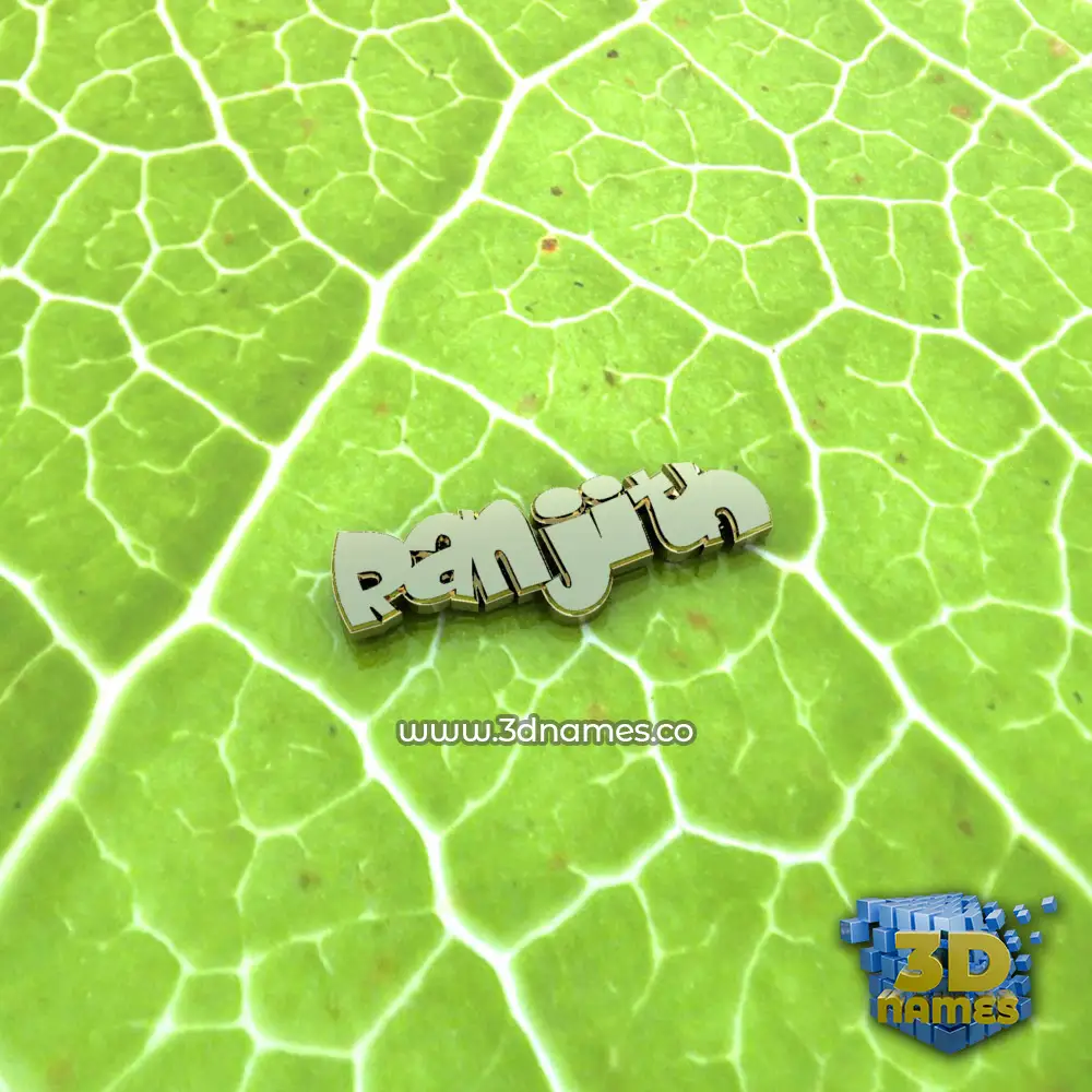 ranjith in Gold Leaf style - 3D name wallpaper