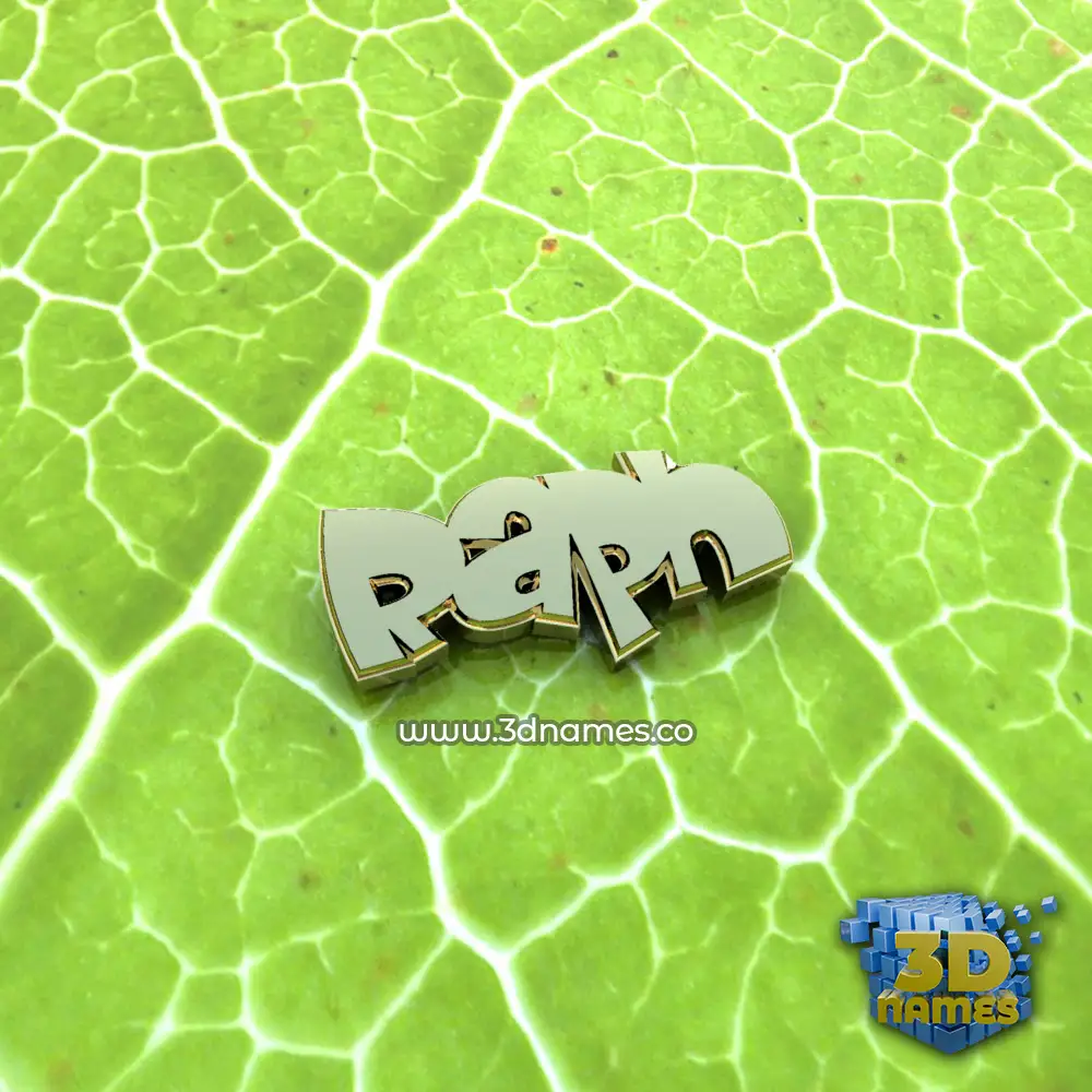 raph in Gold Leaf style - 3D name wallpaper