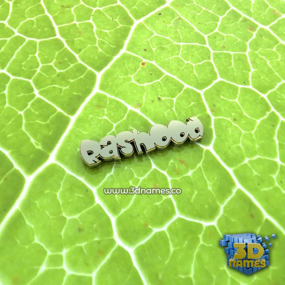 rashood in Gold Leaf style - 3D name wallpaper
