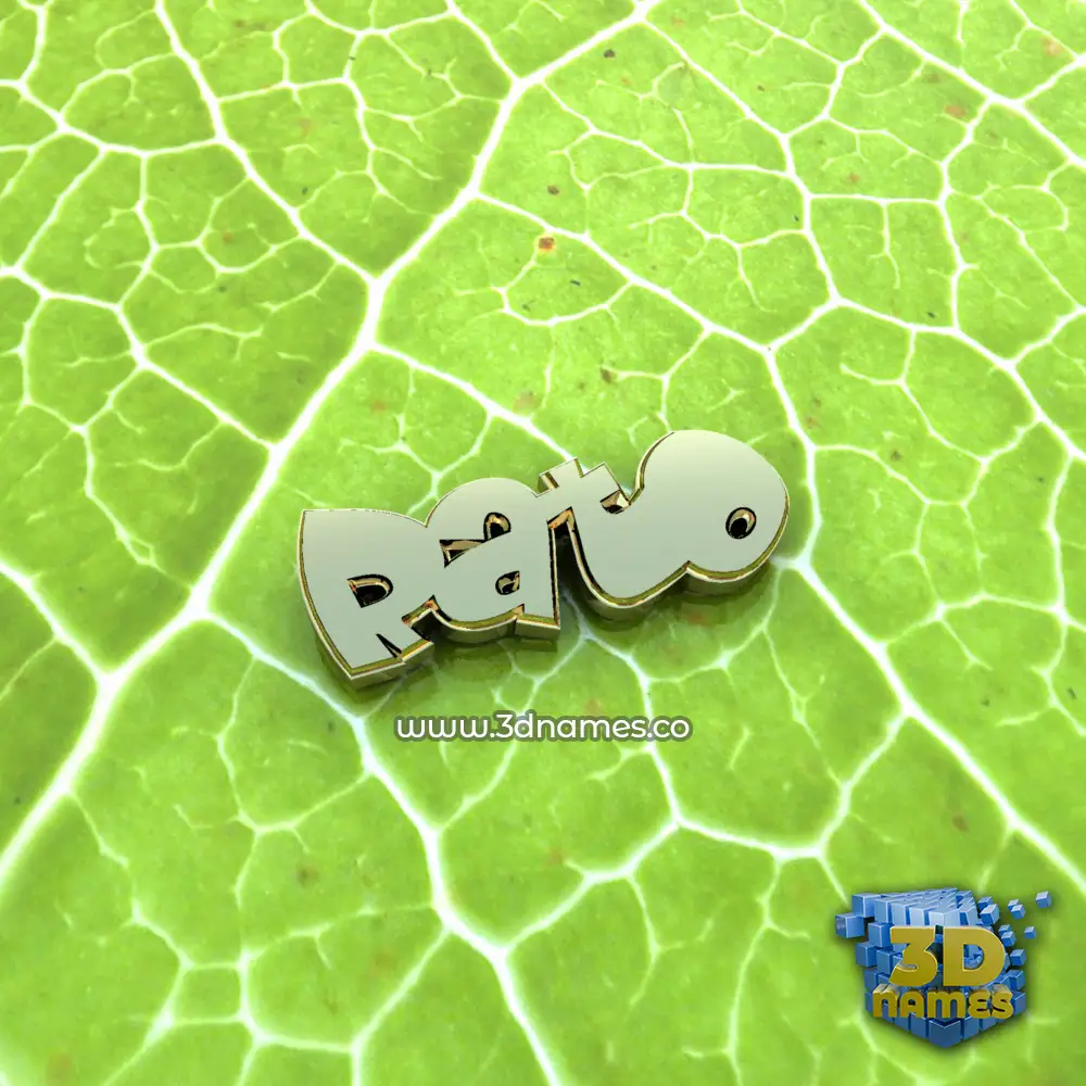 rato in Gold Leaf style - 3D name wallpaper