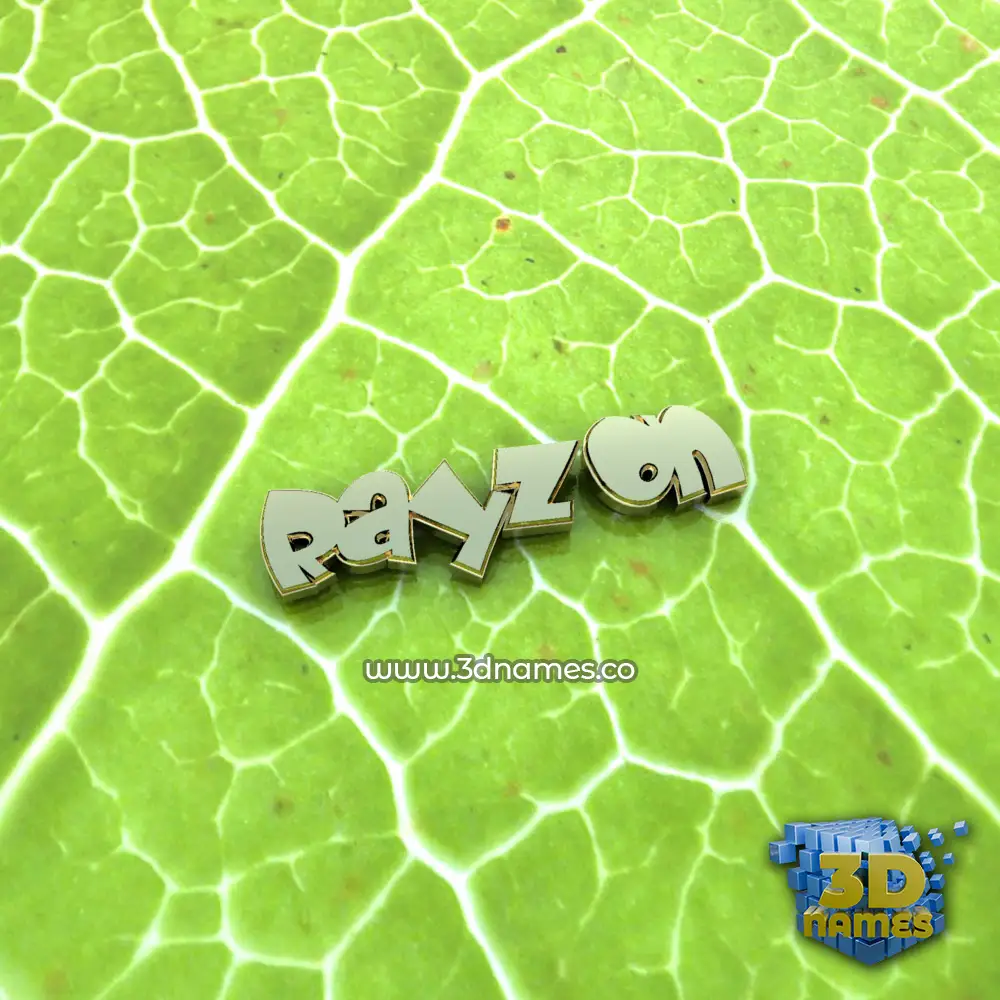 rayzon in Gold Leaf style - 3D name wallpaper