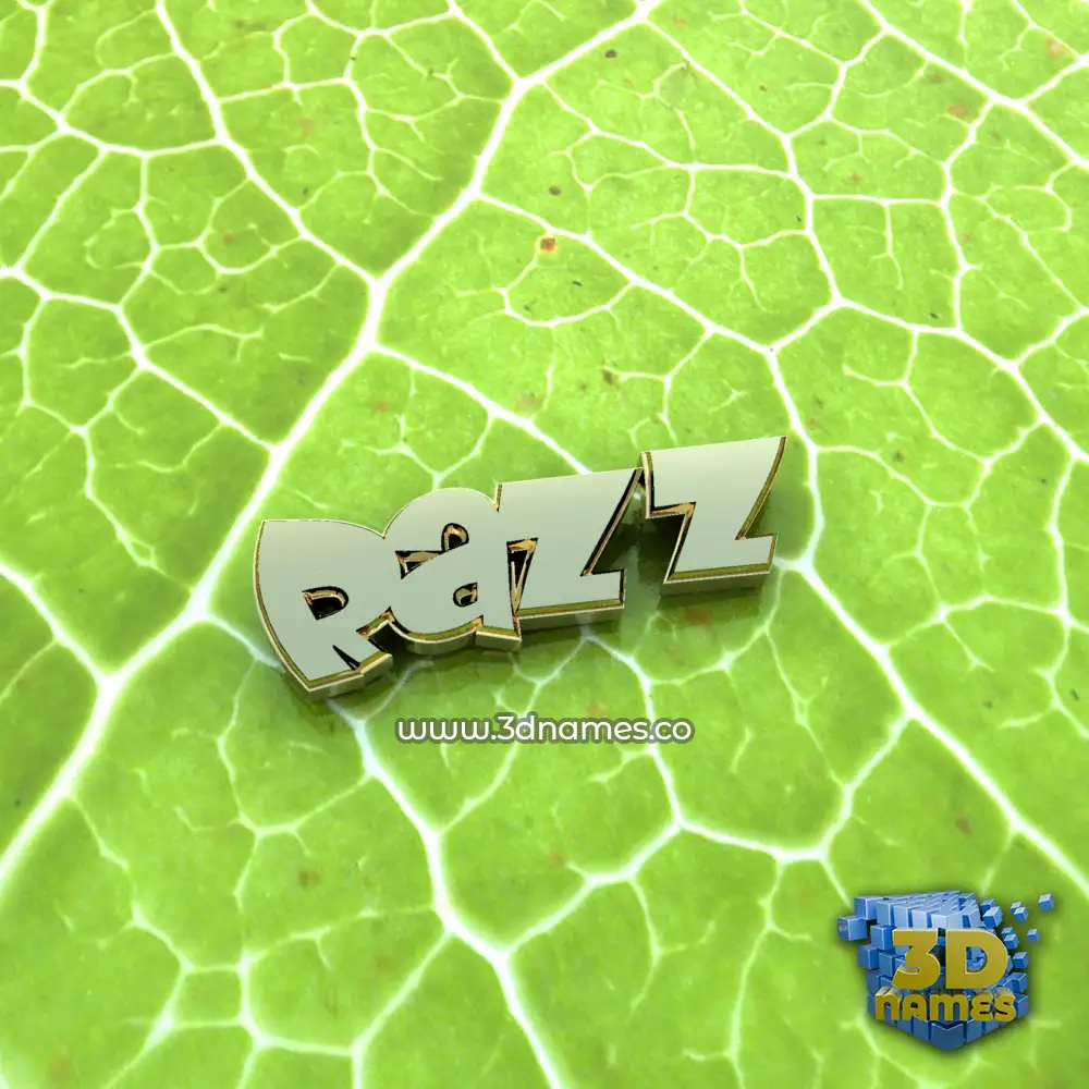 razz in Gold Leaf style - 3D name wallpaper