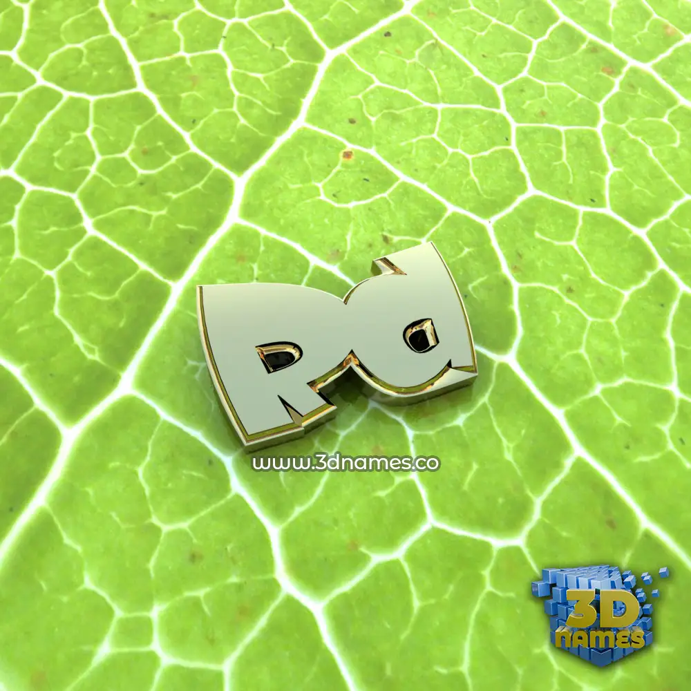 rd in Gold Leaf style - 3D name wallpaper