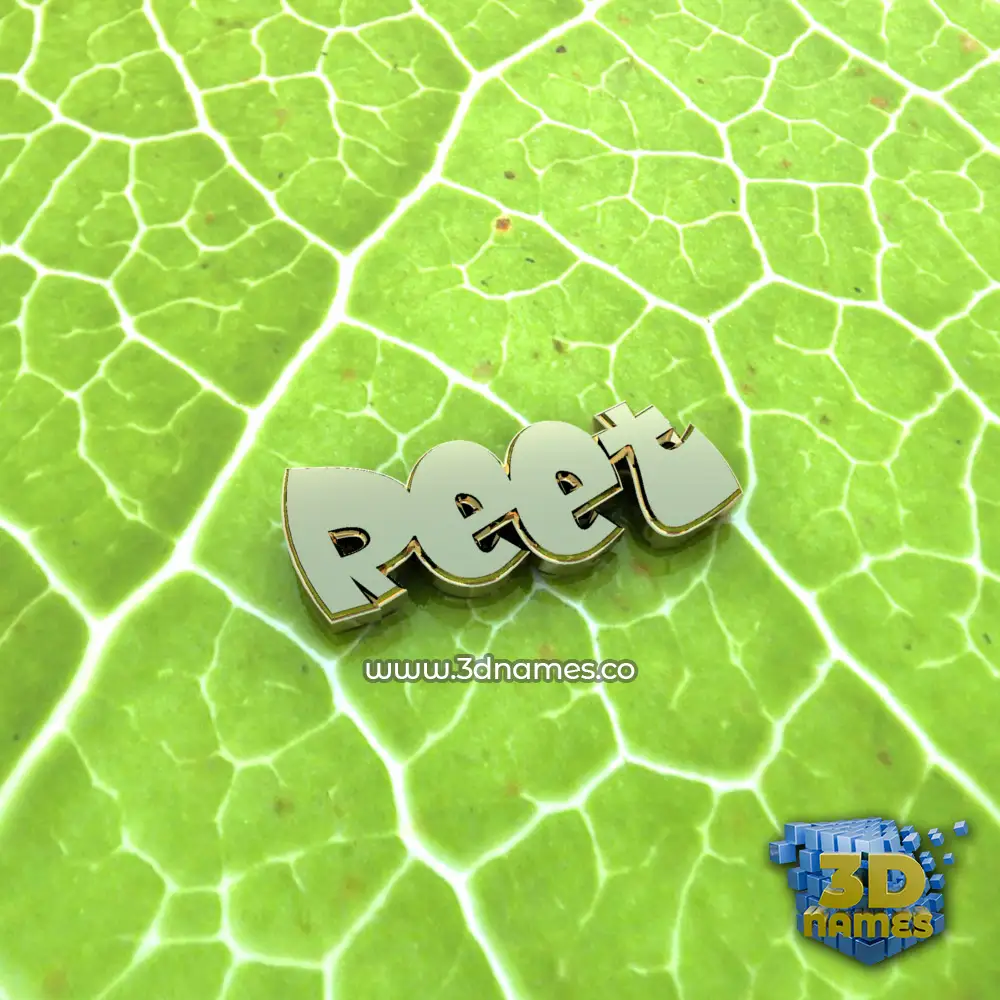 reet in Gold Leaf style - 3D name wallpaper