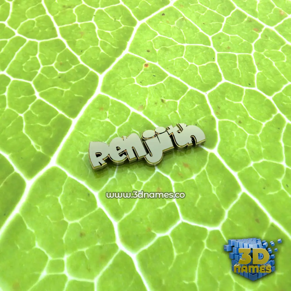 renjith in Gold Leaf style - 3D name wallpaper