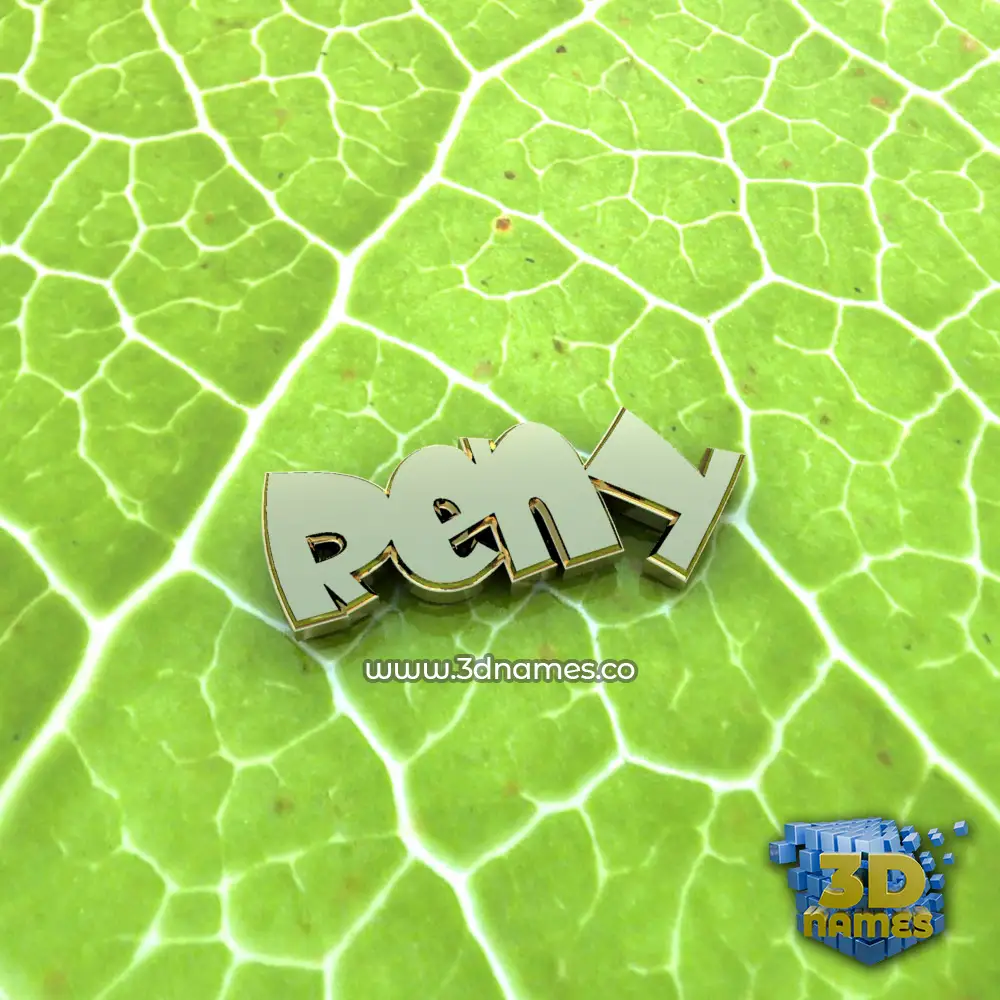reny in Gold Leaf style - 3D name wallpaper