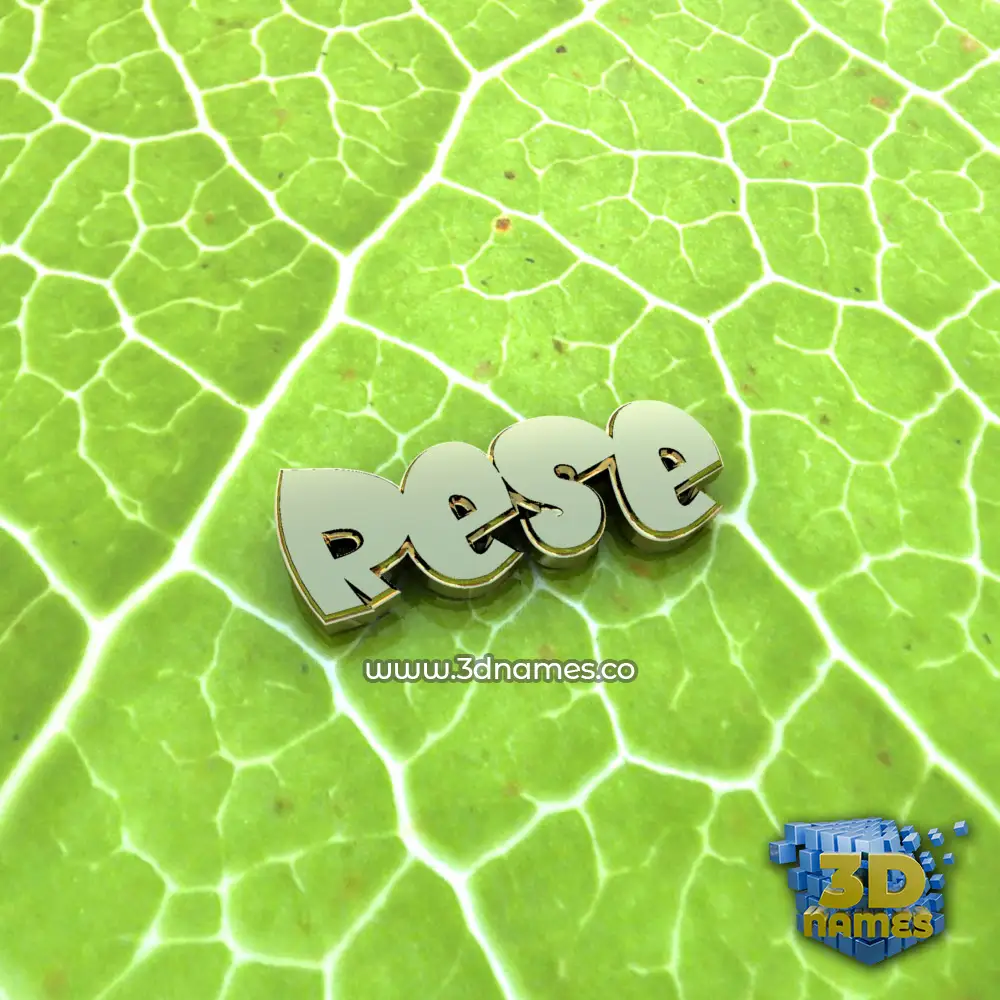 rese in Gold Leaf style - 3D name wallpaper