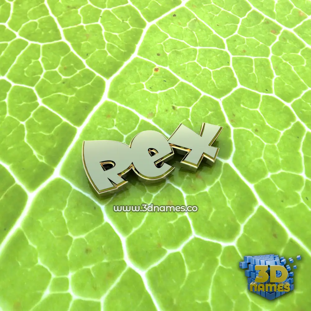 rex in Gold Leaf style - 3D name wallpaper