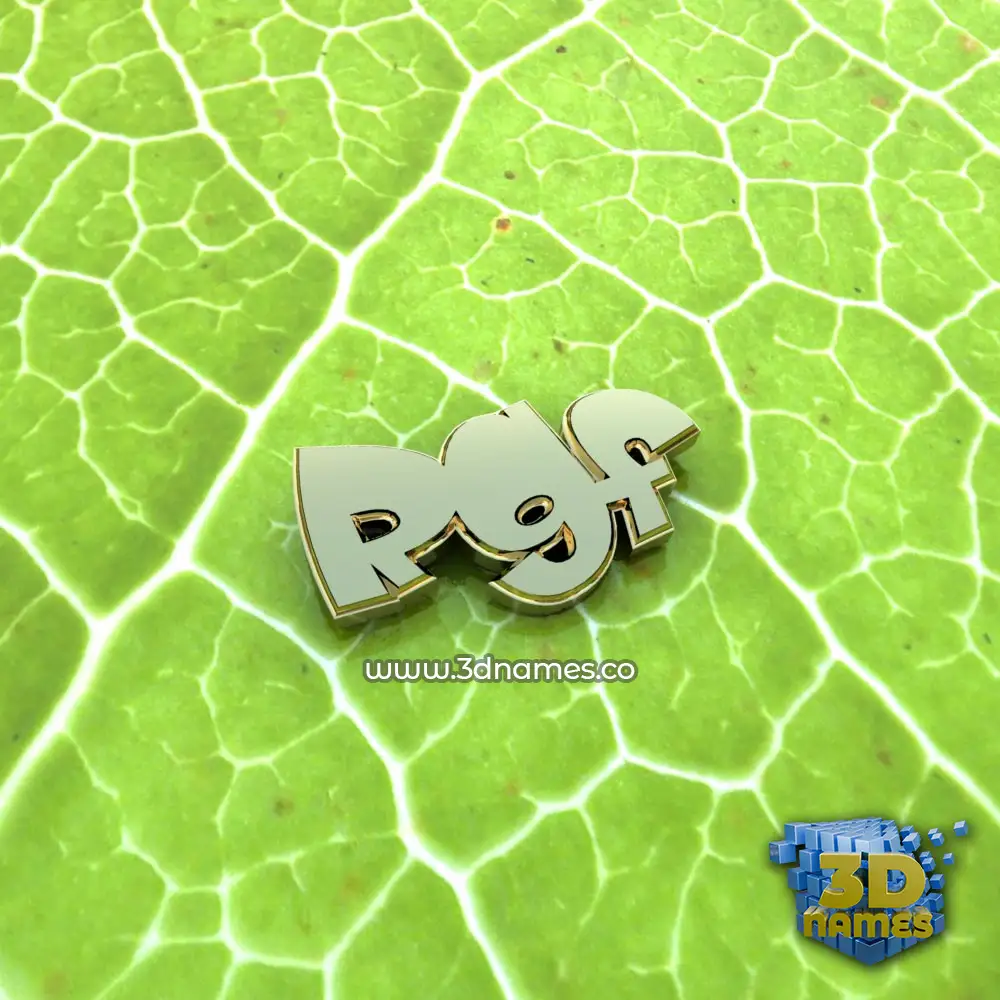 rgf in Gold Leaf style - 3D name wallpaper