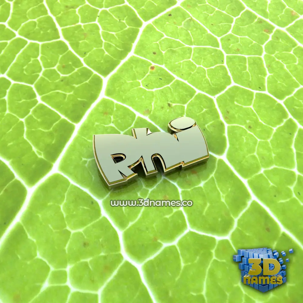rhi in Gold Leaf style - 3D name wallpaper