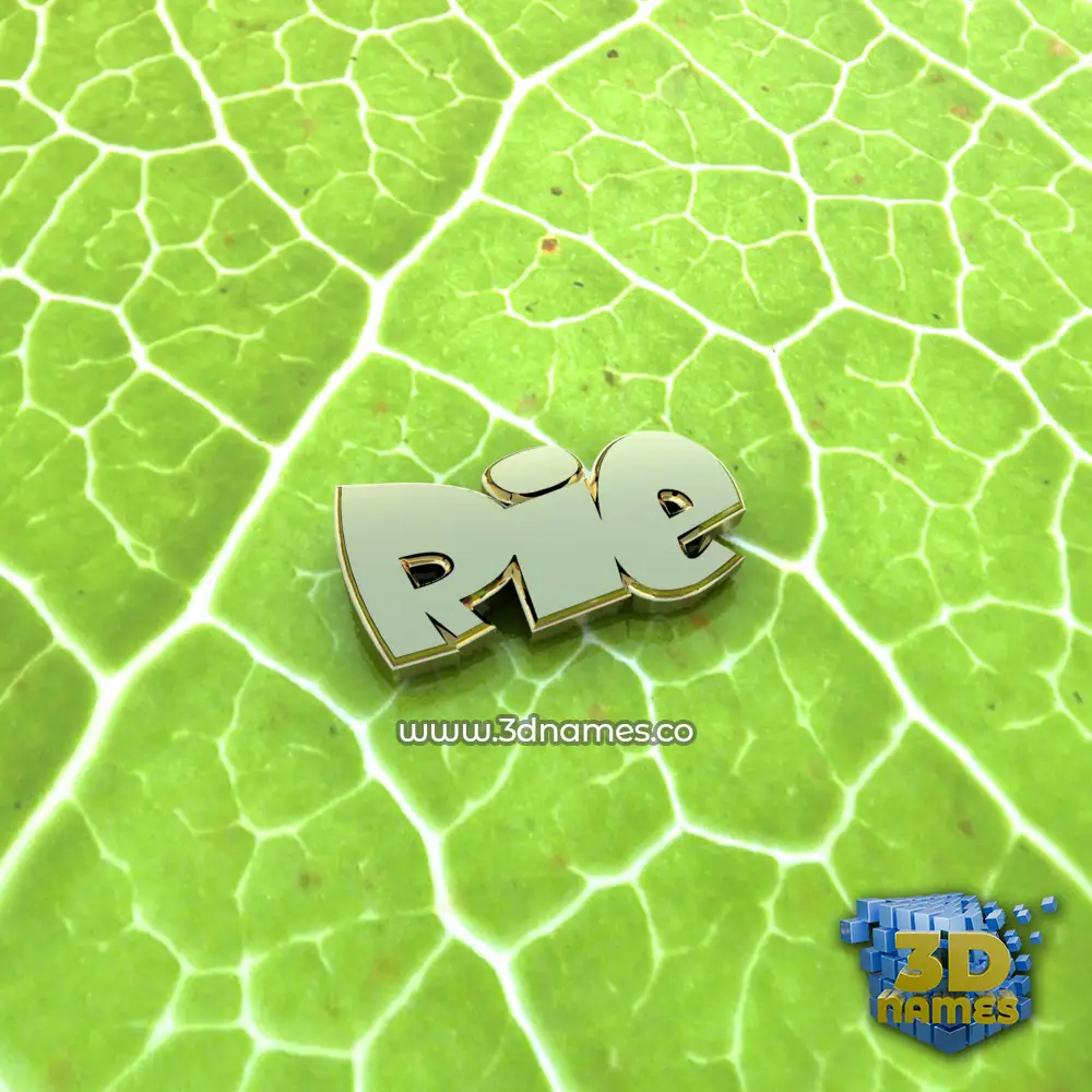 rie in Gold Leaf style - 3D name wallpaper