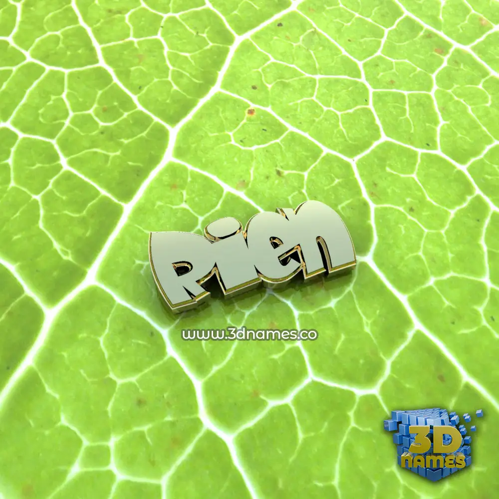 rien in Gold Leaf style - 3D name wallpaper