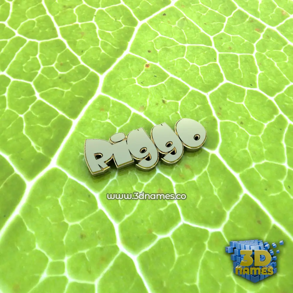 riggo in Gold Leaf style - 3D name wallpaper