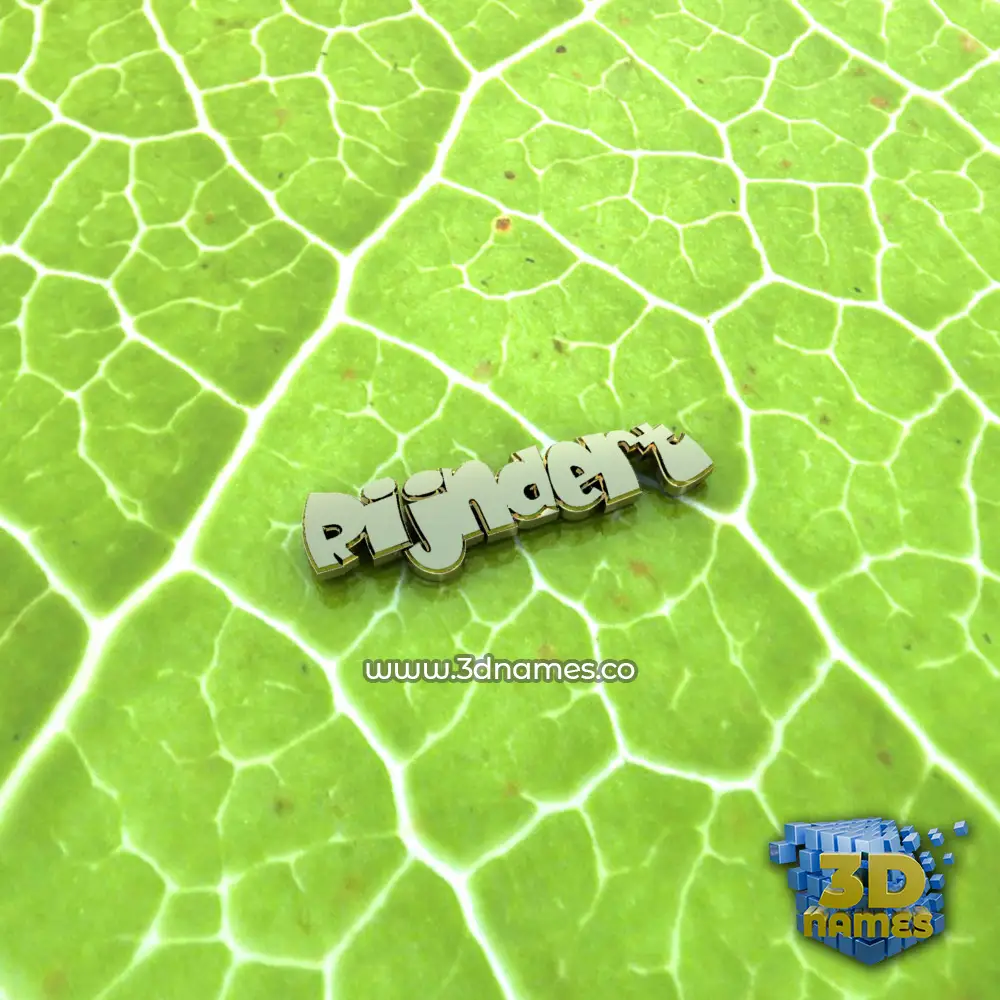 rijndert in Gold Leaf style - 3D name wallpaper