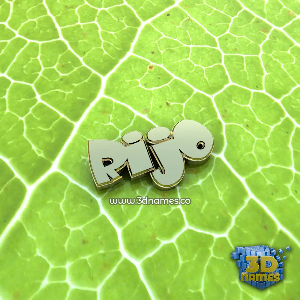 rijo in Gold Leaf style - 3D name wallpaper