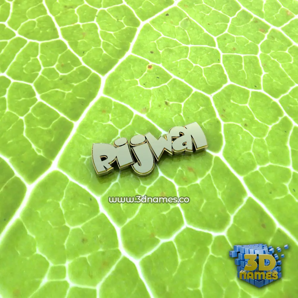 rijwal in Gold Leaf style - 3D name wallpaper