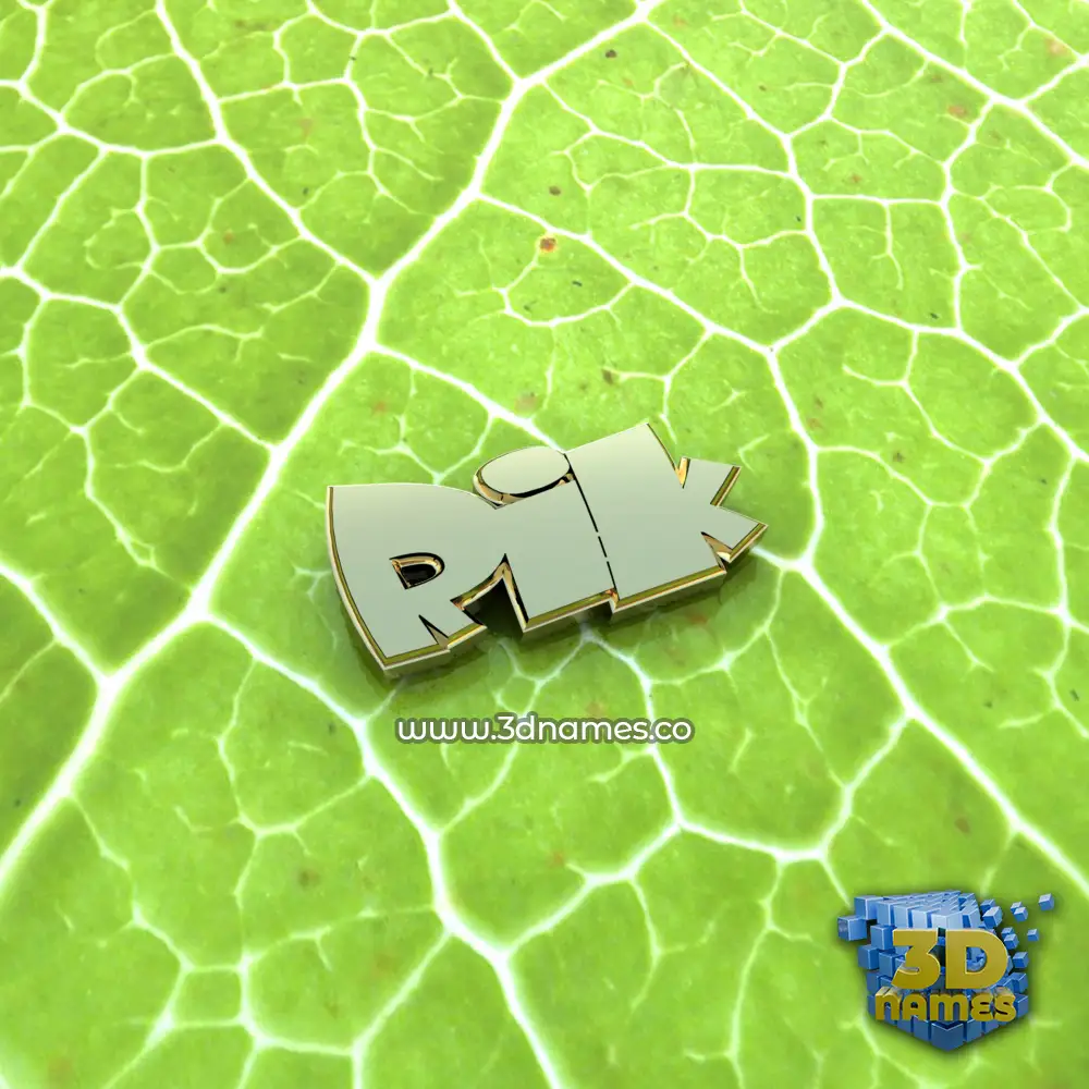 rik in Gold Leaf style - 3D name wallpaper