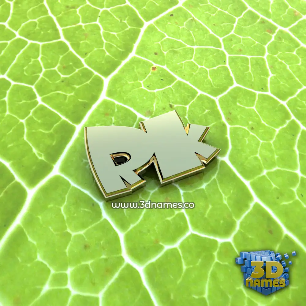 rk in Gold Leaf style - 3D name wallpaper