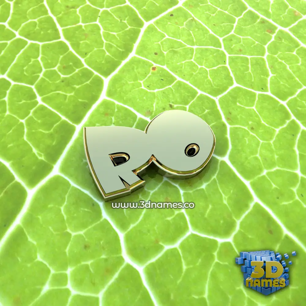 ro in Gold Leaf style - 3D name wallpaper