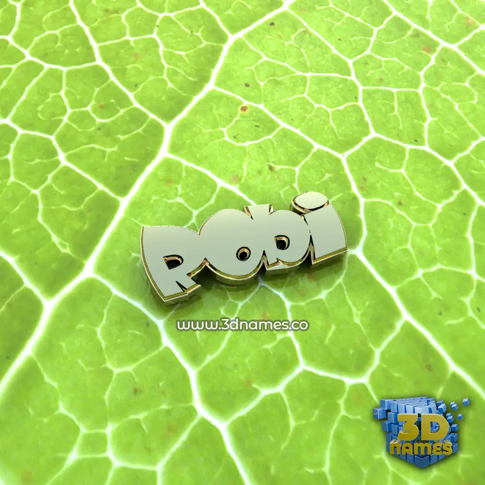 robi in Gold Leaf style - 3D name wallpaper