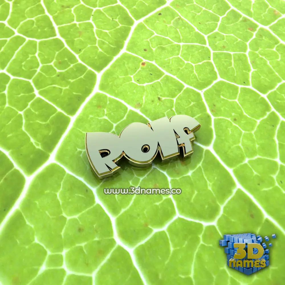 rolf in Gold Leaf style - 3D name wallpaper