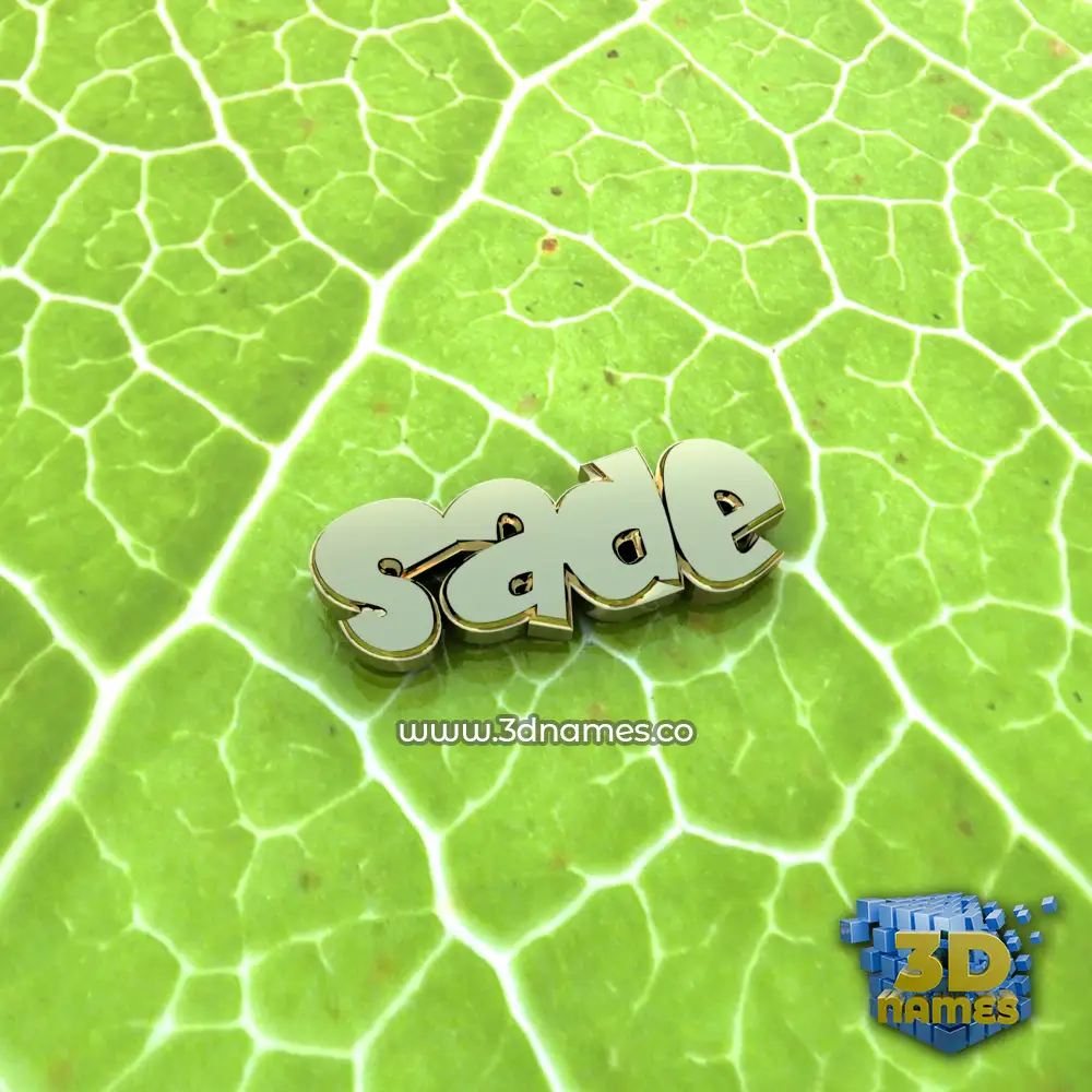 sade in Gold Leaf style - 3D name wallpaper
