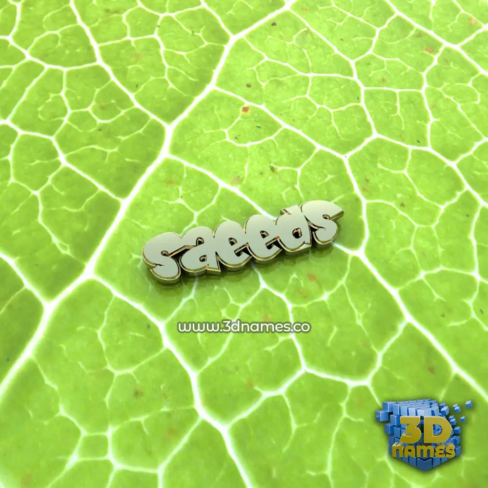saeeds in Gold Leaf style - 3D name wallpaper