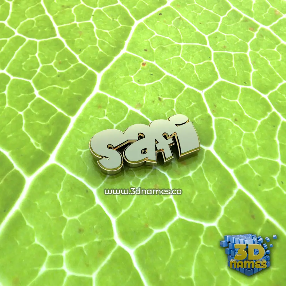 safi in Gold Leaf style - 3D name wallpaper