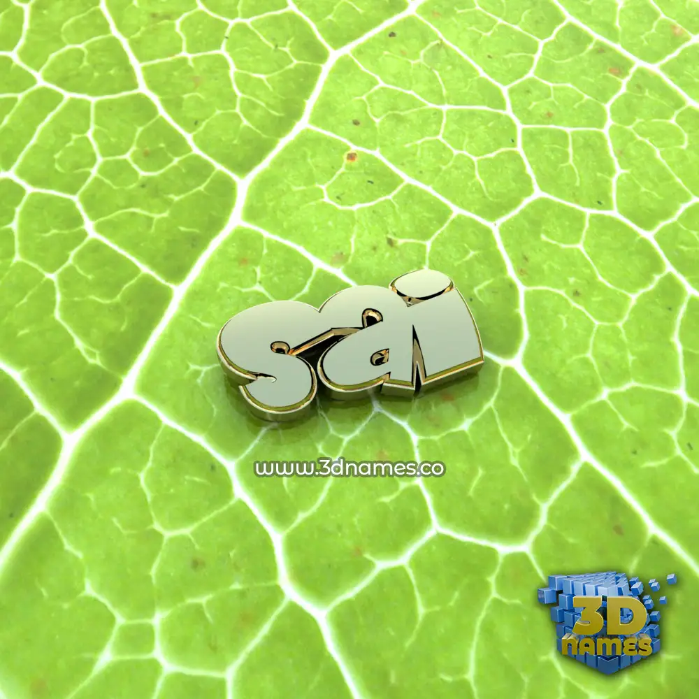 sai in Gold Leaf style - 3D name wallpaper
