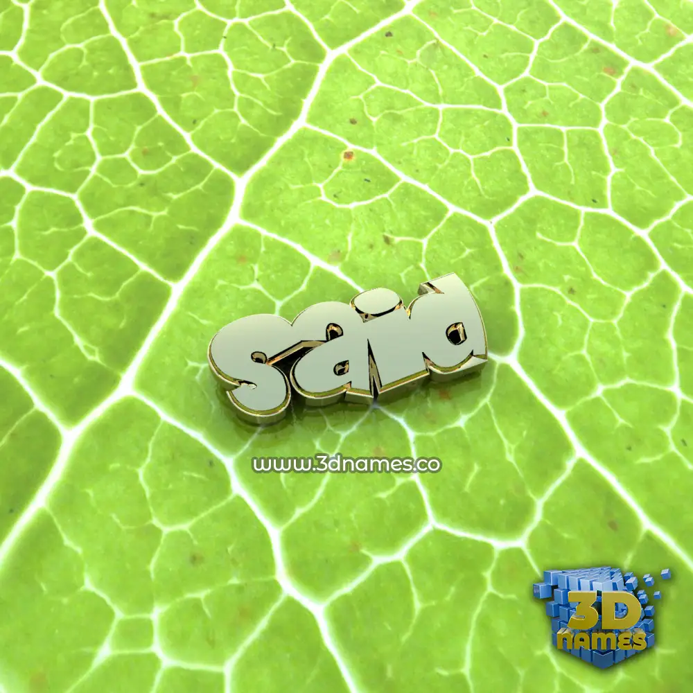 said in Gold Leaf style - 3D name wallpaper