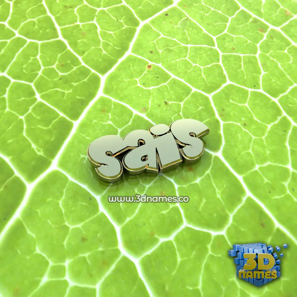 sais in Gold Leaf style - 3D name wallpaper