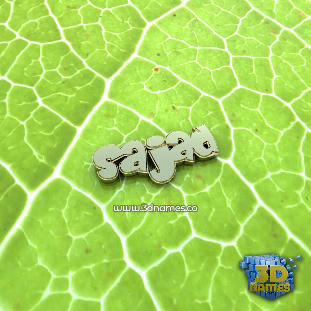 sajad in Gold Leaf style - 3D name wallpaper