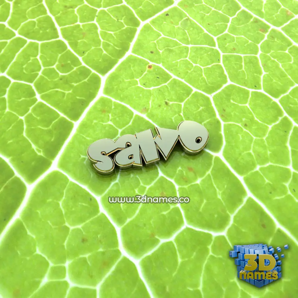 salvo in Gold Leaf style - 3D name wallpaper