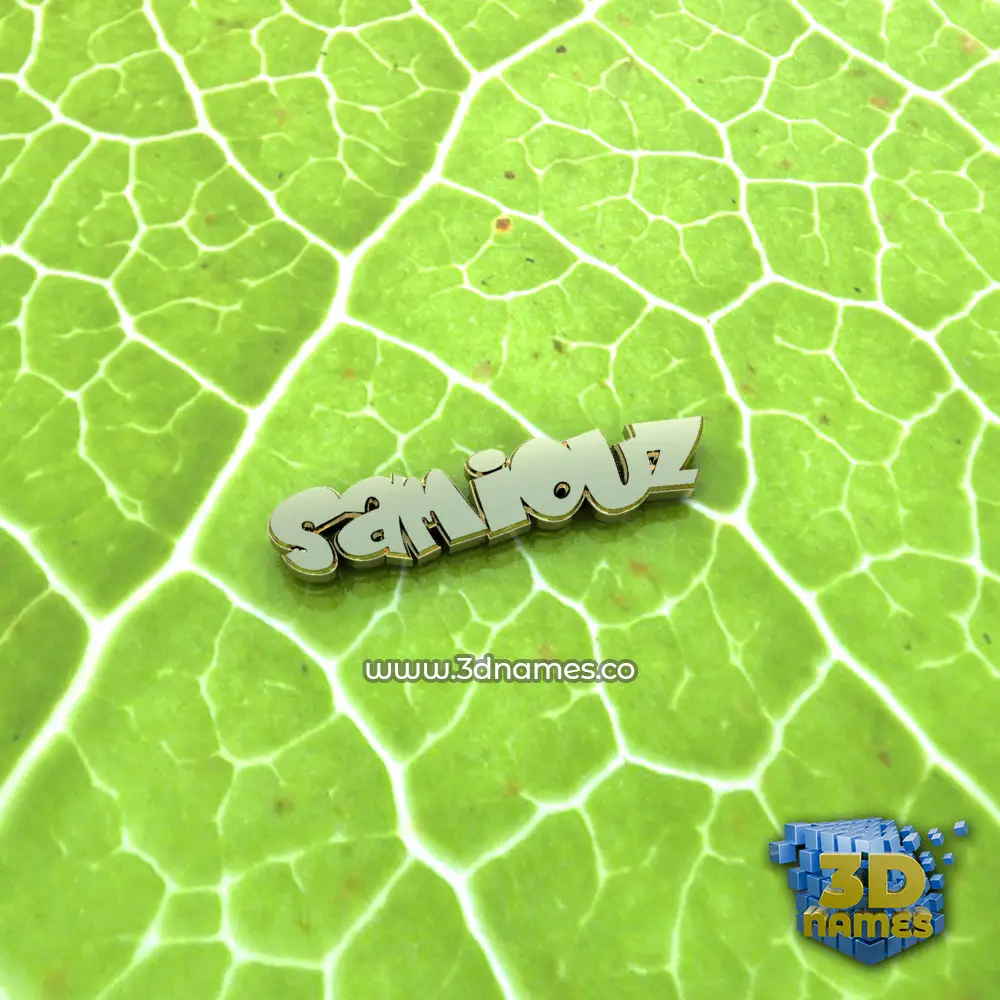 samiouz in Gold Leaf style - 3D name wallpaper