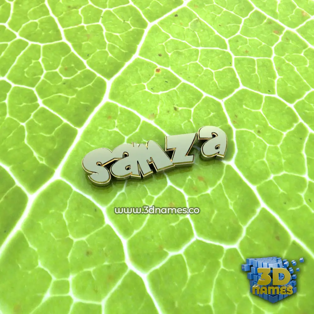 samza in Gold Leaf style - 3D name wallpaper