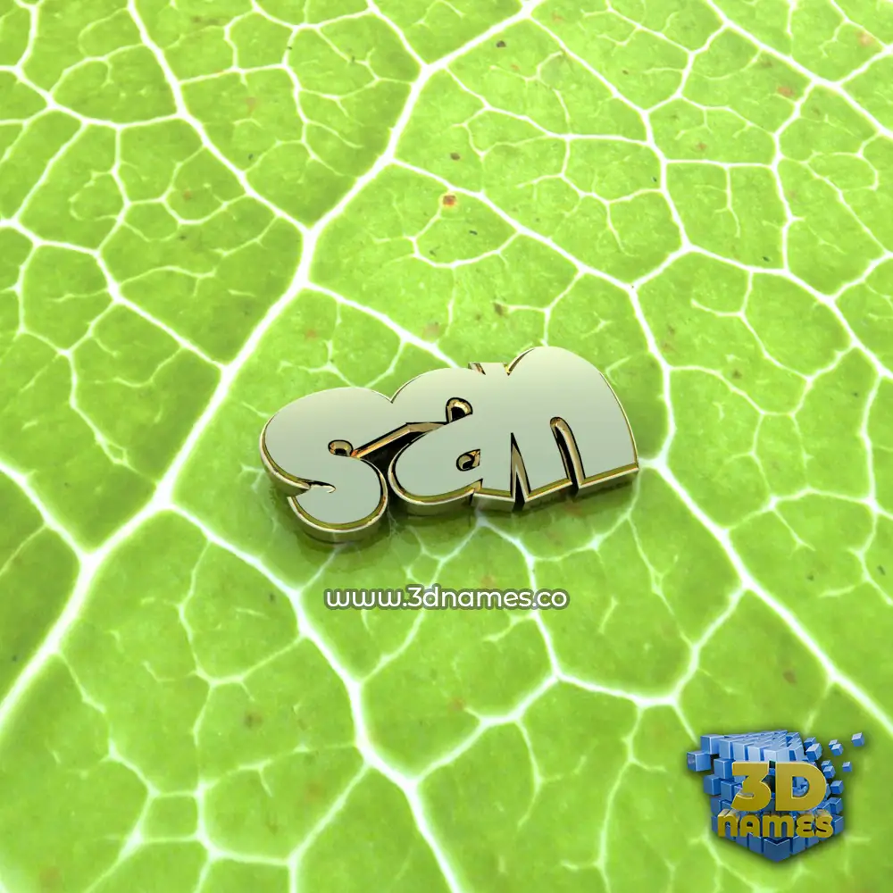 san in Gold Leaf style - 3D name wallpaper