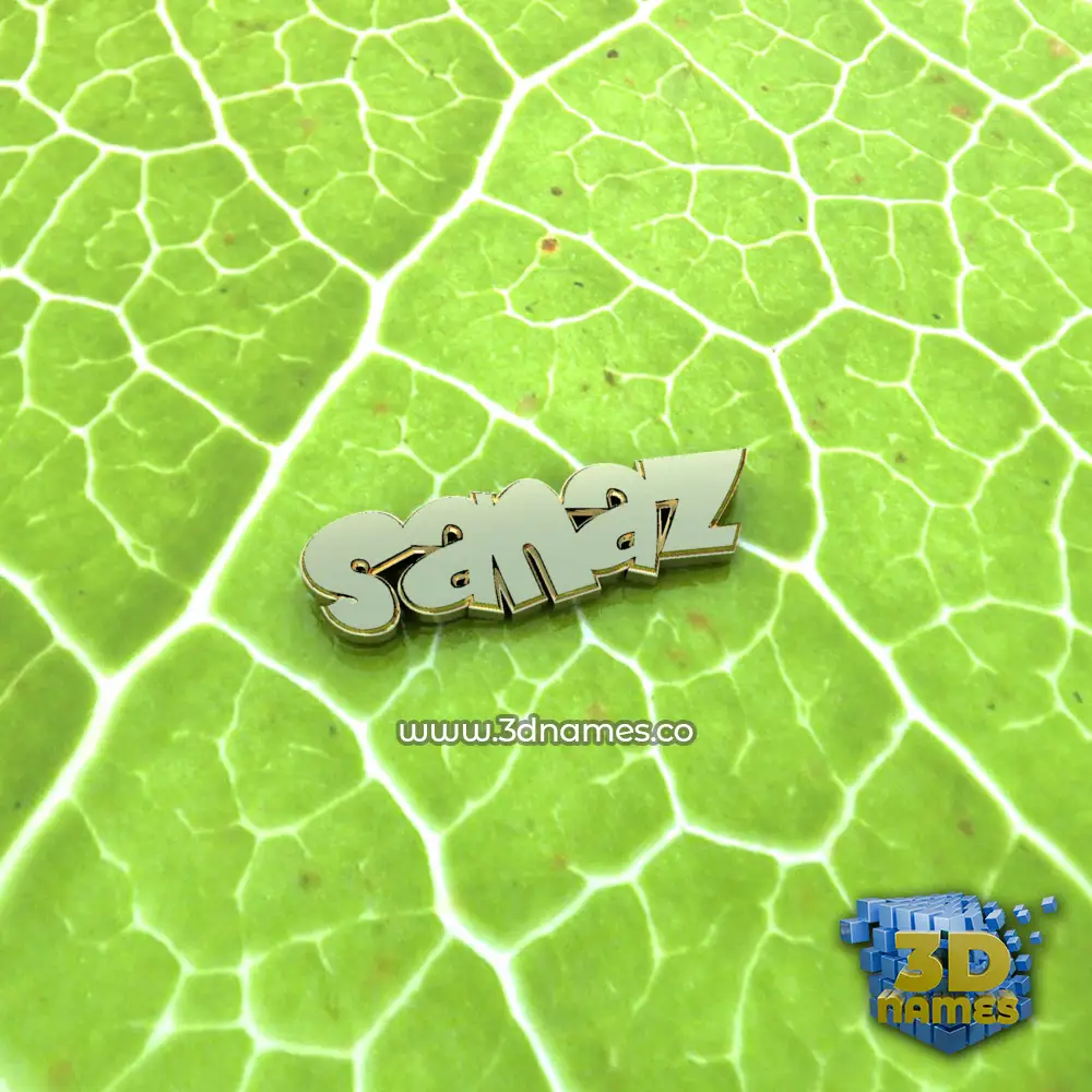 sanaz in Gold Leaf style - 3D name wallpaper
