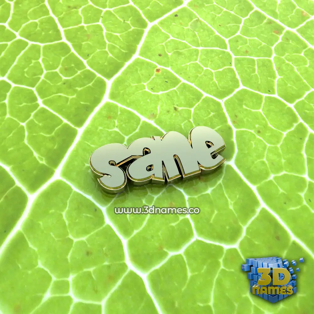 sane in Gold Leaf style - 3D name wallpaper