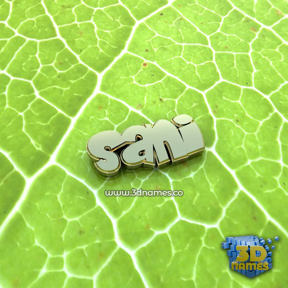 sani in Gold Leaf style - 3D name wallpaper