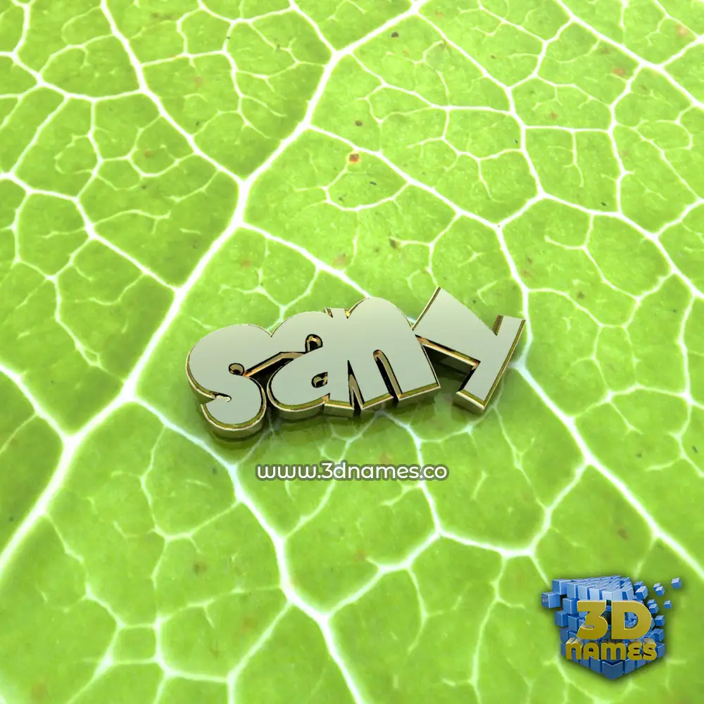 sany in Gold Leaf style - 3D name wallpaper