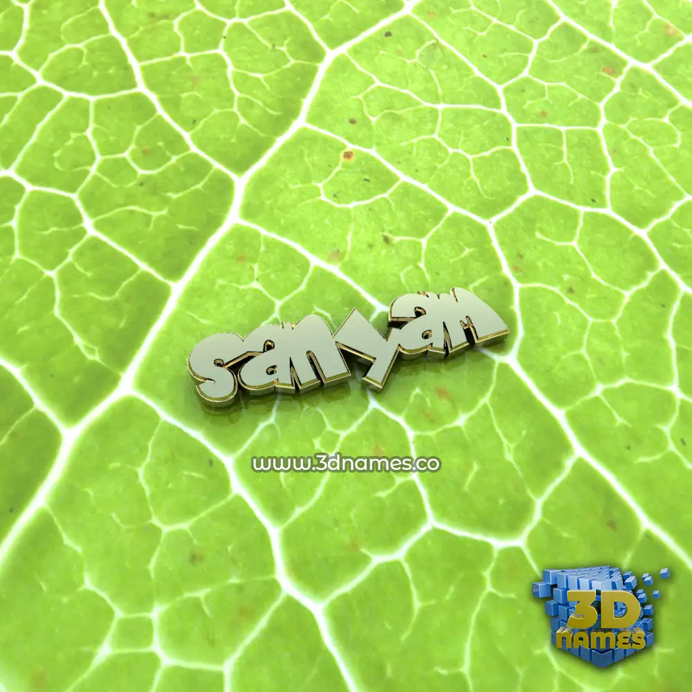 sanyam in Gold Leaf style - 3D name wallpaper