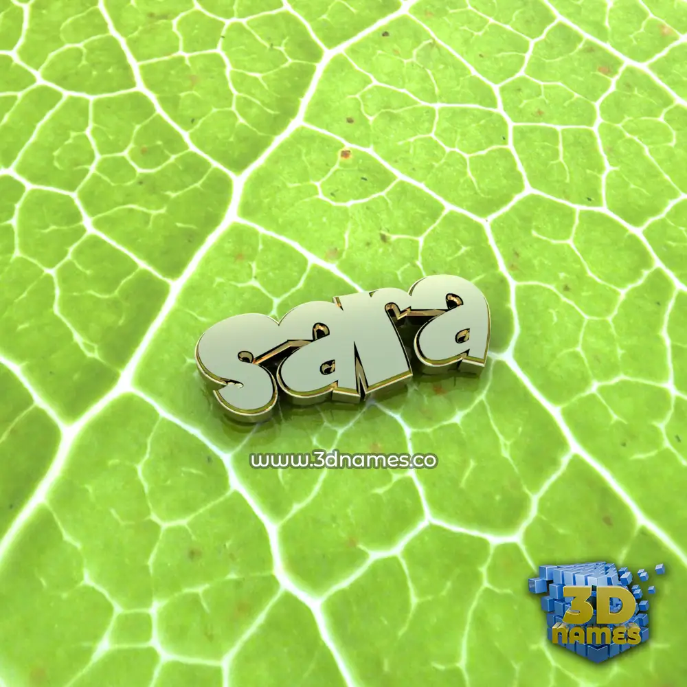 sara in Gold Leaf style - 3D name wallpaper