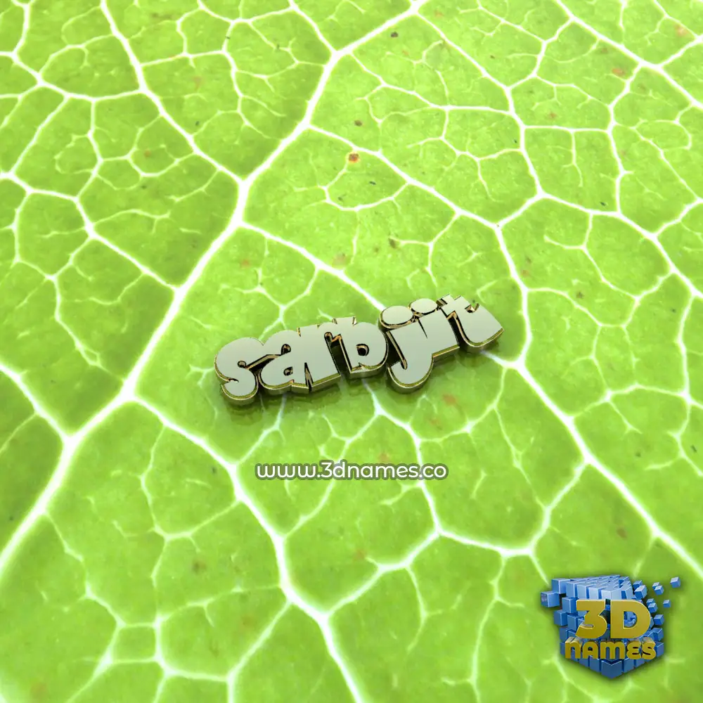 sarbjit in Gold Leaf style - 3D name wallpaper