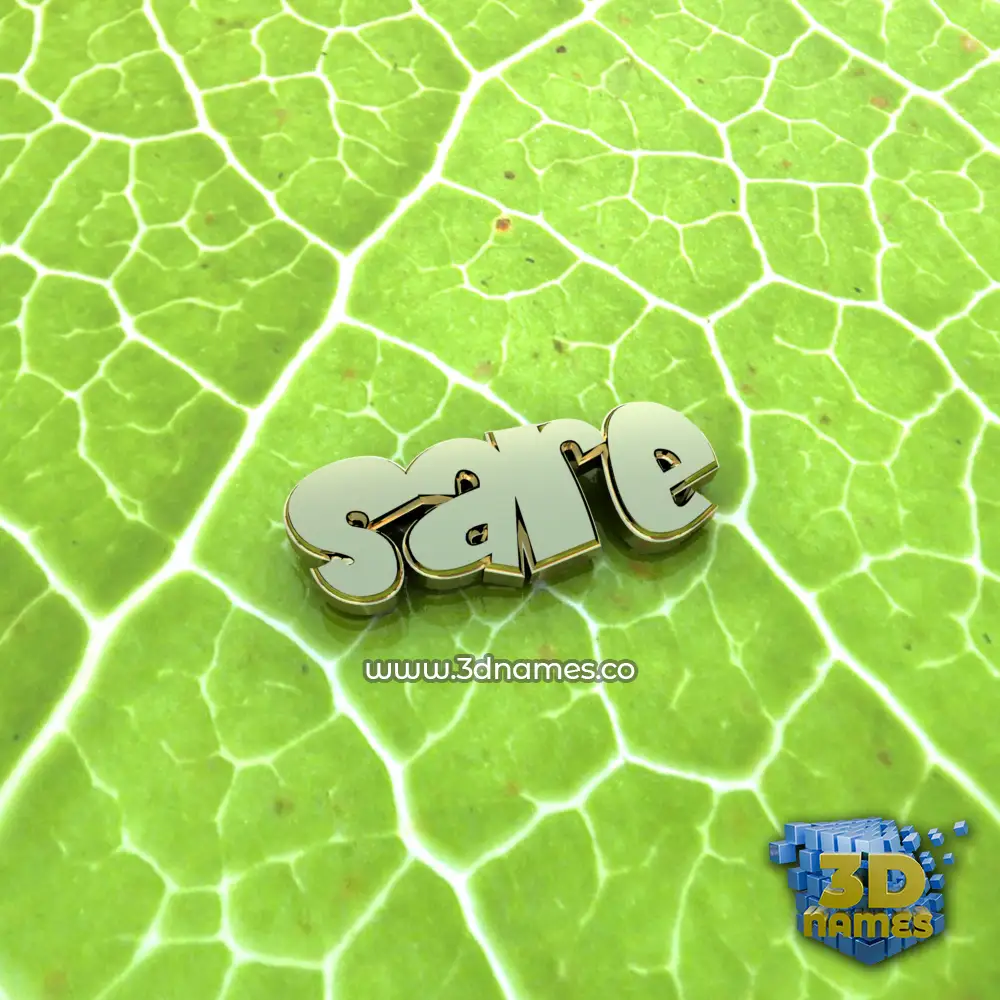 sare in Gold Leaf style - 3D name wallpaper