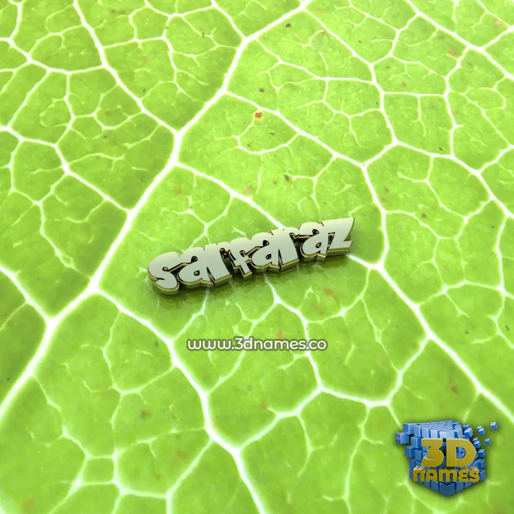 sarfaraz in Gold Leaf style - 3D name wallpaper