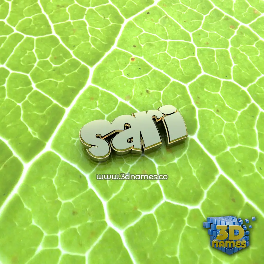 sari in Gold Leaf style - 3D name wallpaper