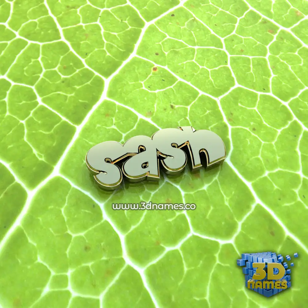 sash in Gold Leaf style - 3D name wallpaper